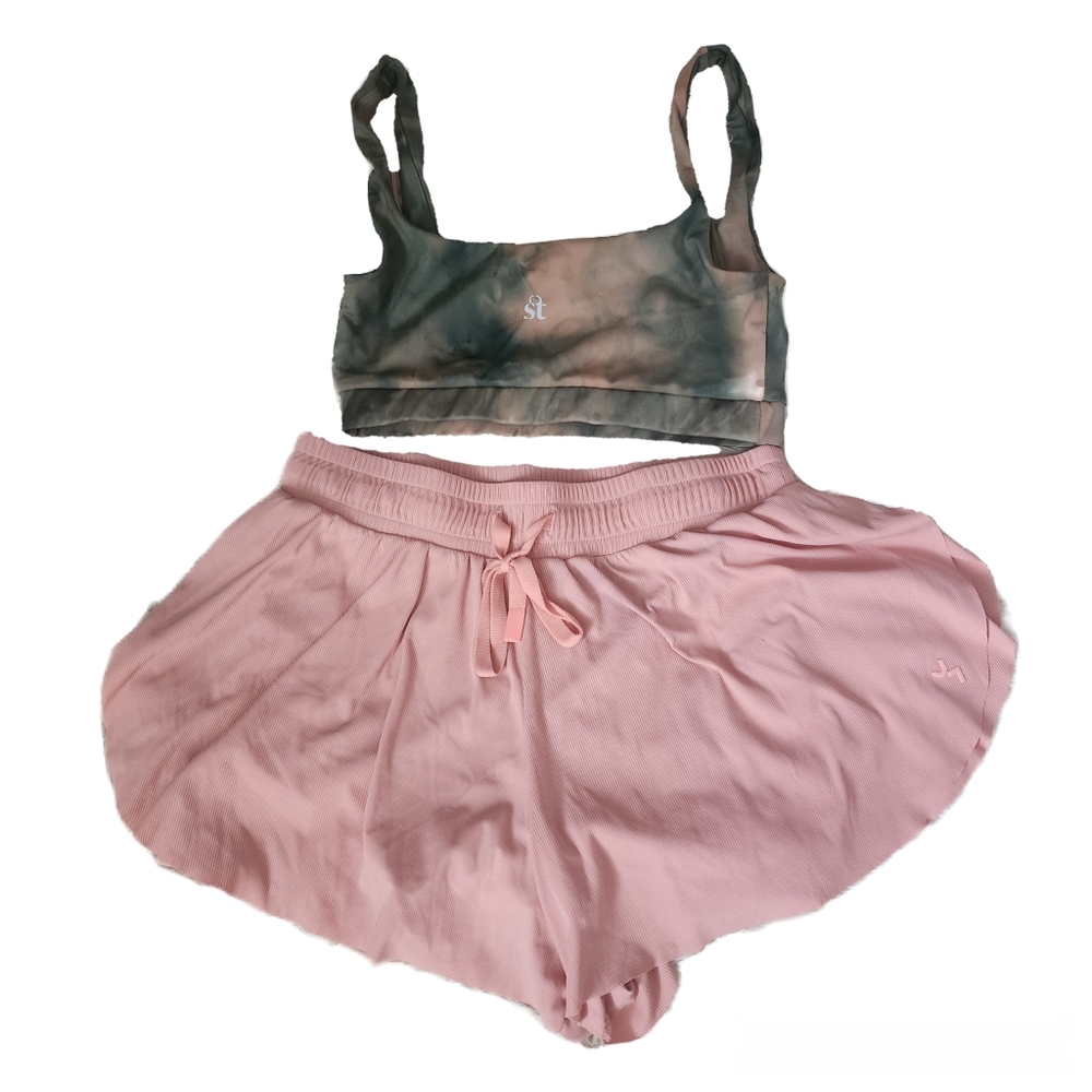 Stylish Pink and Gray Women's Sleepwear Set